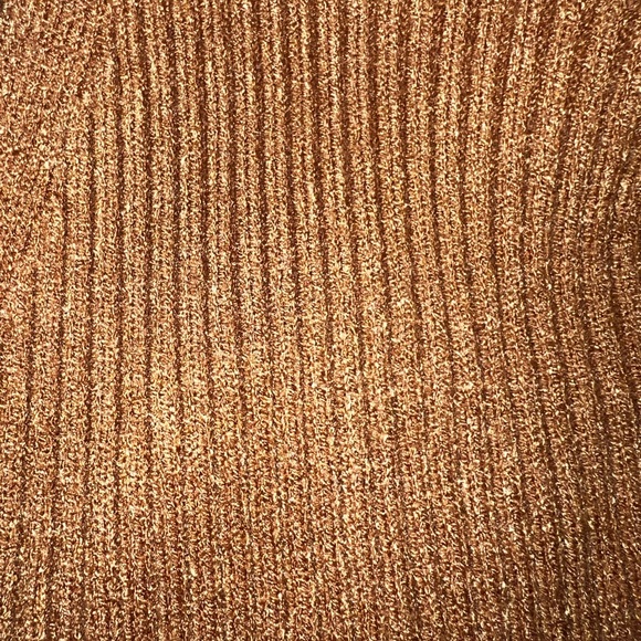 Jun & Ivy golden orange cropped long sleeve button down sweater size S small - Picture 4 of 5